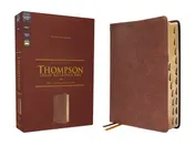 Omslag van NKJV, Thompson Chain-Reference Bible, Leathersoft, Brown, Red Letter, Thumb Indexed, Comfort Print