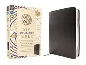 Omslag van NIV Application Bible, European Bonded Leather, Black, Red Letter, Comfort Print Bringing the Ancient Message of the Bible Into Your World