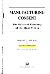 Omslag van Manufacturing Consent The Political Economy of the Mass Media