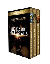 Omslag van His Dark Materials 3-Book Trade Paperback Boxed Set The Golden Compass; The Subtle Knife; The Amber Spyglass