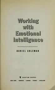 Omslag van Working with Emotional Intelligence