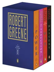Omslag van Robert Greene 4-Book Boxed Set The 48 Laws of Power; The Art of Seduction; The 33 Strategies of War; Mastery