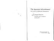 Omslag van The Ignorant Schoolmaster Five Lessons in Intellectual Emancipation