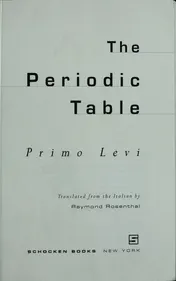 Omslag van The Periodic Table A Memoir