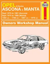 Omslag van Opel B Series Ascona and Manta Owners Workshop Manual