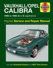 Omslag van Vauxhall Opel Calibra 1990-1998 O/P