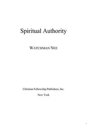 Omslag van Spiritual Authority