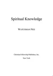 Omslag van Spiritual Knowledge
