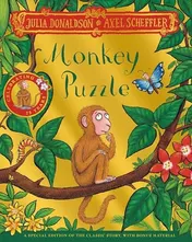 Omslag van Monkey Puzzle 25th Anniversary Edition With a Shiny Gold Foil Cover and Fun Activities to Make and Do!