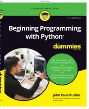 Omslag van Beginning Programming with Python For Dummies