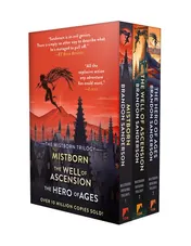 Omslag van Mistborn Trilogy Tpb Boxed Set Mistborn, the Well of Ascension, the Hero of Ages