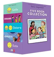 Omslag van Raina Telgemeier Collection Box Set (Smile, Drama, Sisters, Ghosts, Guts)