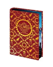 Omslag van World Classics Library: H. G. Wells The War of the Worlds, the Invisible Man, the First Men in the Moon, the Time Machine