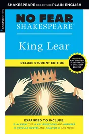 Omslag van King Lear No Fear Shakespeare Deluxe Student Editions - Shakespeare Side-By-Side Plain English