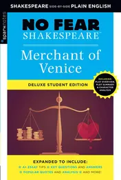 Omslag van Merchant of Venice No Fear Shakespeare Deluxe Student Editions - Shakespeare Side-By-Side Plain English
