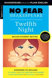 Omslag van Twelfth Night No Fear Shakespeare Deluxe Student Editions - Shakespeare Side-By-Side Plain English