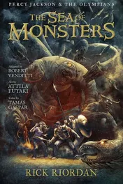 Omslag van Percy Jackson and the Olympians Sea of Monsters, The: The Graphic Novel