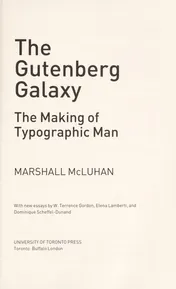Omslag van The Gutenberg Galaxy The Making of Typographic Man