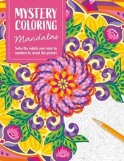 Omslag van Mystery Coloring Mandalas Solve the Riddle and Color by Numbers to Reveal the Picture