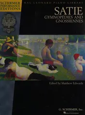 Omslag van Satie - Gymnopedies and Gnossiennes Schirmer Performance Editions Book Only