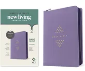Omslag van NLT Compact Giant Print Zipper Bible, Filament-Enabled Edition (Leatherlike, Diamond Lavender, Red Letter)
