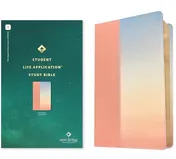 Omslag van NLT Student Life Application Study Bible, Filament Enabled (LeatherLike, Ombre Pink, Red Letter)