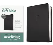 Omslag van Premium Gift Bible NLT, Filament Enabled (LeatherLike, Classic Black, Red Letter)