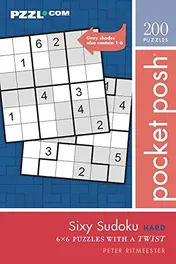 Omslag van Pocket Posh Sixy Sudoku Hard 200 6x6 Puzzles with a Twist