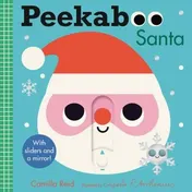 Omslag van Peekaboo: Santa (an Interactive Board Book for Babies and Toddlers with Mirror and Sliders to Push, Pull, Or Turn. Cute Christmas Artwork Includes an Elf, Reindeer, Tree, and More. )