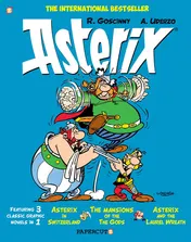 Omslag van Asterix Omnibus Vol. 6 Collecting Asterix in Switzerland, The Mansions of the Gods, and Asterix and the Laurel Wreath