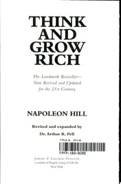 Omslag van Think and Grow Rich The Landmark Bestseller Now Revised and Updated for the 21st Century