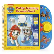 Omslag van Paw Patrol Potty Training Reward Chart, Potty Time With the Pups! Workbook Includes Stories, Activities, Stickers, and Sound Button! Sprial-Bound Wipe-Clean Book