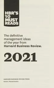 Omslag van HBR's 10 Must Reads 2021 The Definitive Management Ideas of the Year from Harvard Business Review (with Bonus Article the Feedback Fallacy by Marcus Buckingham and Ashley Goodall)