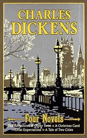 Omslag van Charles Dickens Four Novels The Adventures of Oliver Twist, A Christmas Carol, Great Expectations, A Tale of Two Cities