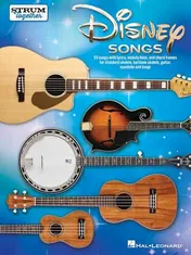 Omslag van Disney Songs - Strum Together Songbook for Any Mix of Standard Ukulele, Baritone Ukulele, Guitar, Mandolin, and Banjo