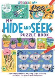 Omslag van My Hide and Seek Puzzle Book Spot the Difference, Matching Pairs, Counting and other fun Search and Find games