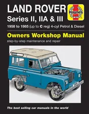 Omslag van Land Rover Series 2 2A 3 1958-1985