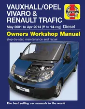 Omslag van Vauxhall/Opel Vivaro and Renault Trafic Diesel May 01 to Apr 14 (y to 14 Reg) Haynes Repair Manual