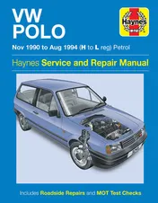 Omslag van VW Polo Petrol (Nov 90 - Aug 94) Haynes Repair Manual