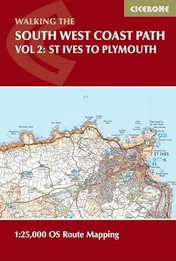 Omslag van South West Coast Path Map Booklet - Vol 2: St Ives to Plymouth 1:25,000 OS Route Mapping