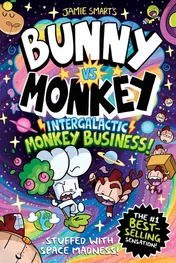 Omslag van DFB Phoenix Bunny vs Monkey Intergalactic Monkey Business! (a Phoenix Comic Book, from the million-selling Jamie Smart, Illustrator of the Year).