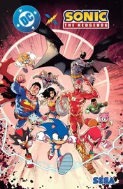Omslag van DC X Sonic the Hedgehog