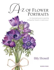 Omslag van A-Z of Flower Portraits An illustrated guide to painting 40 beautiful flowers in watercolour