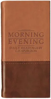 Omslag van Morning and Evening - Matt Tan/Burgundy Daily Readings by C. H. Spurgeon