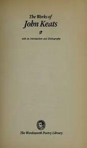 Omslag van The Poems of John Keats