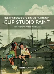 Omslag van Beginner's Guide to Digital Painting in Clip Studio Paint Featuring Tutorials by Expert Professional Artists
