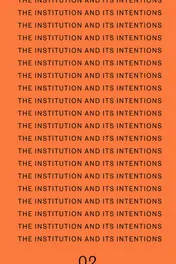 Omslag van The Institution and Its Intentions (Mudam Series)