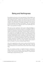 Omslag van Being and Nothingness