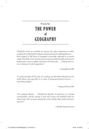 Omslag van The Power of Geography Ten Maps That Reveal the Future of Our World