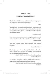 Omslag van None of This Is True A Novel
